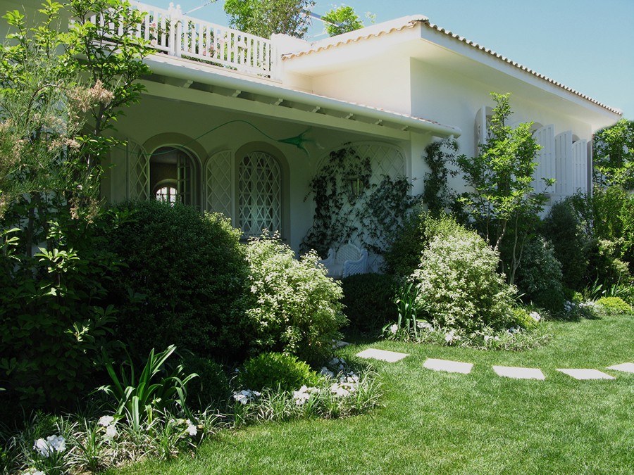 The villa in the garden